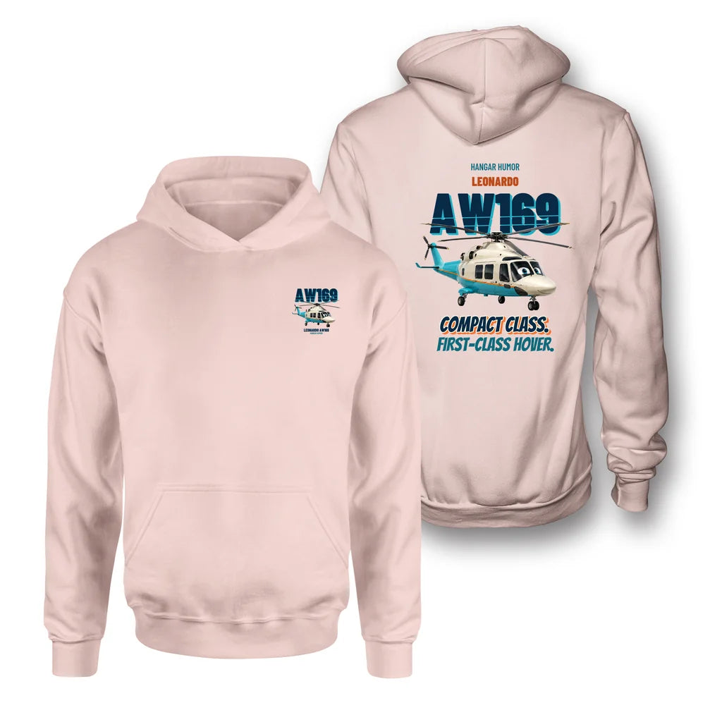 Leonardo AW169 - Compact class. First-class hover. - Double-Side Hoodie design on pink double side hoodie
