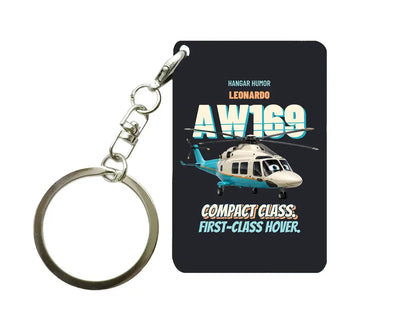 Leonardo AW169 - Compact class. First-class hover. design on black key chain