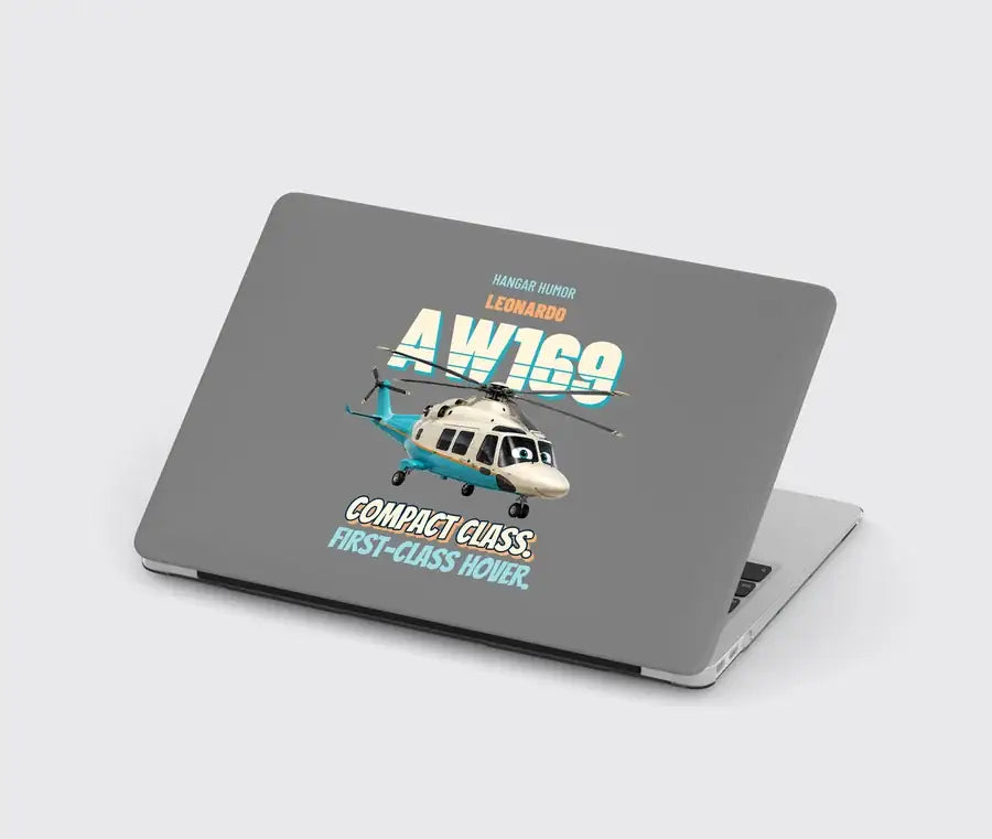 Leonardo AW169 - Compact class. First-class hover. design on gray MacBook case