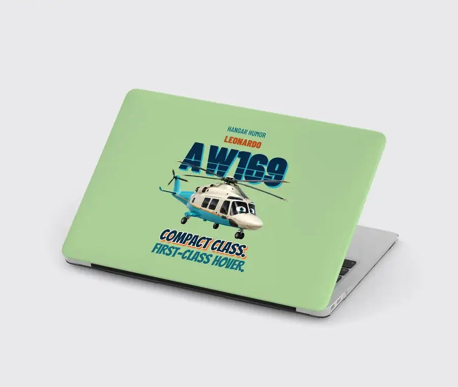 Leonardo AW169 - Compact class. First-class hover. design on light green MacBook case