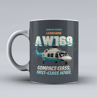 Thumbnail for Leonardo AW169 - Compact class. First-class hover. design on gray ceramic mug