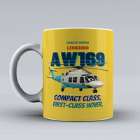 Thumbnail for Leonardo AW169 - Compact class. First-class hover. design on yellow ceramic mug