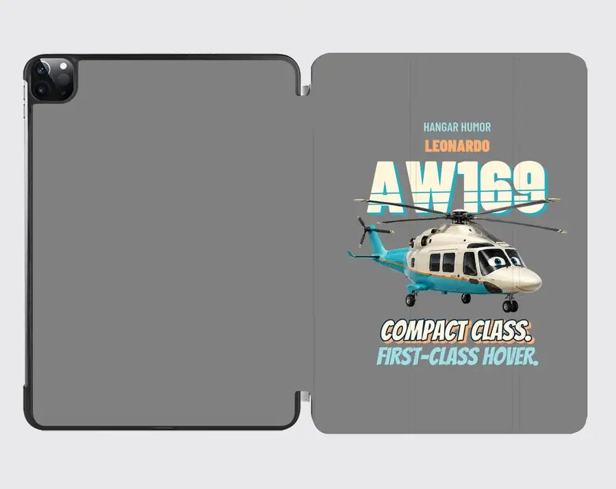 Leonardo AW169 - Compact class. First-class hover. design on gray ipad tablet case