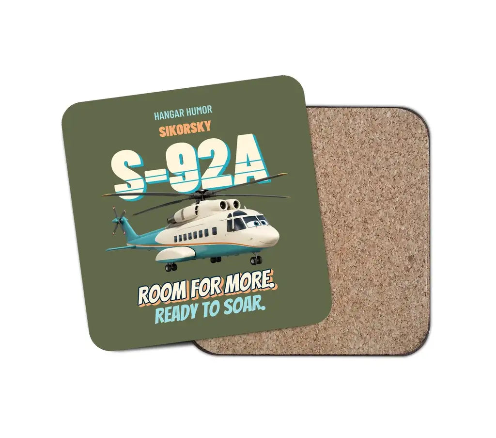 Sikorsky S-92A - Room for more. Ready to soar. design on green army 1 piece coaster