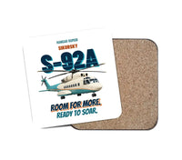 Thumbnail for Sikorsky S-92A - Room for more. Ready to soar. design on white 1 piece coaster