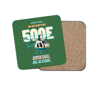 Thumbnail for MD Helicopters MD 500E - Little egg. Big altitude. design on green 1 piece coaster