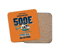 Thumbnail for MD Helicopters MD 500E - Little egg. Big altitude. design on orange 1 piece coaster