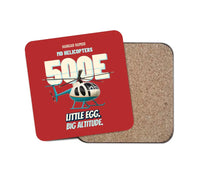 Thumbnail for MD Helicopters MD 500E - Little egg. Big altitude. design on red 1 piece coaster