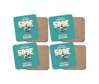 Thumbnail for MD Helicopters MD 500E - Little egg. Big altitude. design on turquoise 4 pieces set coaster