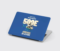 Thumbnail for MD Helicopters MD 500E - Little egg. Big altitude. design on blue MacBook case