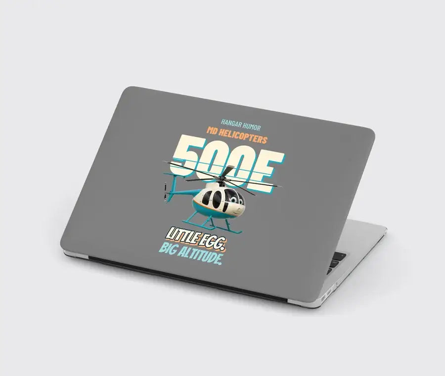 MD Helicopters MD 500E - Little egg. Big altitude. design on gray MacBook case