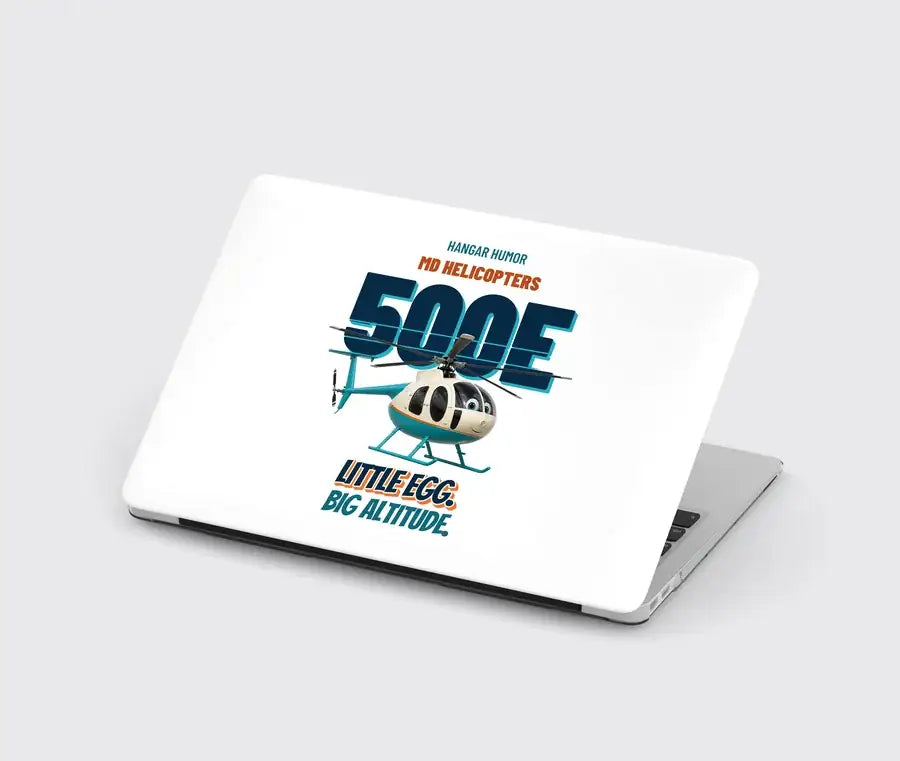 MD Helicopters MD 500E - Little egg. Big altitude. design on white MacBook case