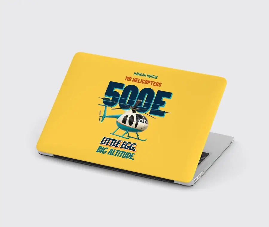 MD Helicopters MD 500E - Little egg. Big altitude. design on yellow MacBook case
