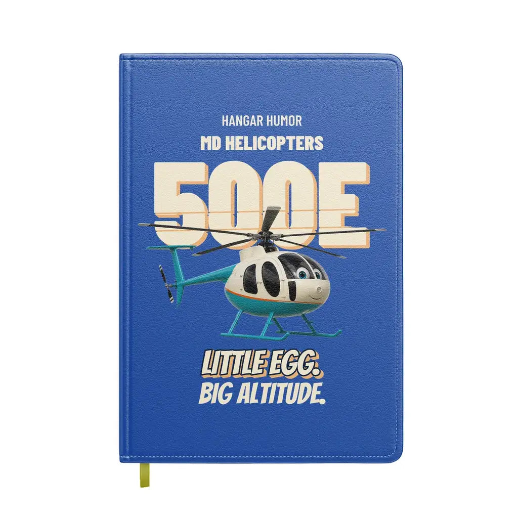 MD Helicopters MD 500E - Little egg. Big altitude. design on blue notebook