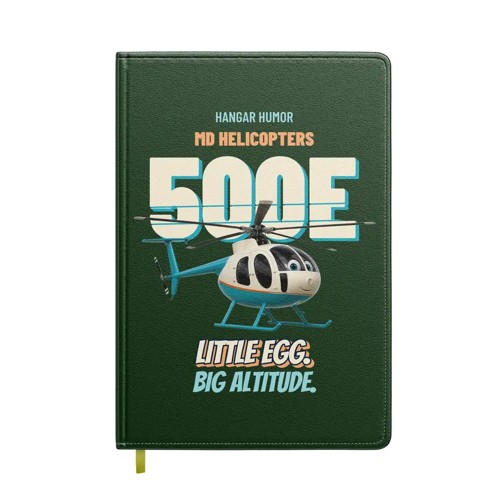 MD Helicopters MD 500E - Little egg. Big altitude. design on dark green notebook