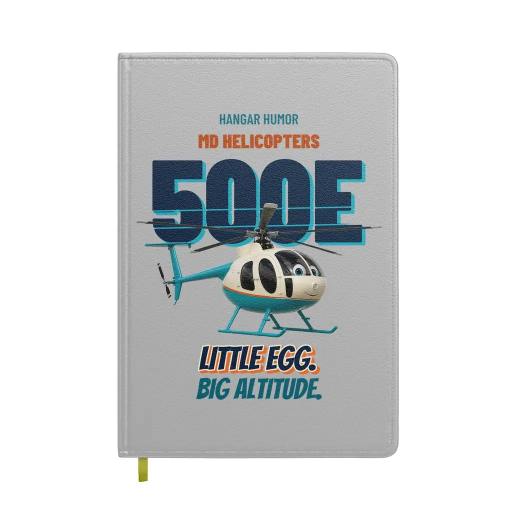MD Helicopters MD 500E - Little egg. Big altitude. design on light gray notebook