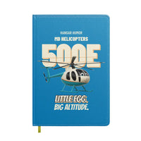Thumbnail for MD Helicopters MD 500E - Little egg. Big altitude. design on turquoise notebook