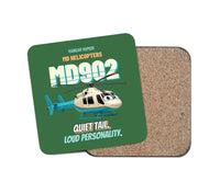 Thumbnail for MD Helicopters MD 902 Explorer - Quiet tail. Loud personality. design on green 1 piece coaster