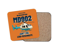 Thumbnail for MD Helicopters MD 902 Explorer - Quiet tail. Loud personality. design on orange 1 piece coaster