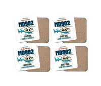 Thumbnail for MD Helicopters MD 902 Explorer - Quiet tail. Loud personality. design on white 4 pieces set coaster