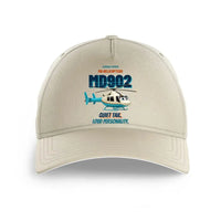 Thumbnail for MD Helicopters MD 902 Explorer - Quiet tail. Loud personality. design on beige printed hat
