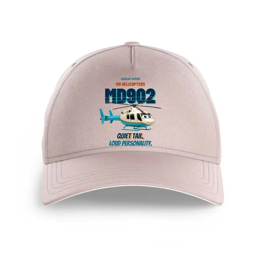 MD Helicopters MD 902 Explorer - Quiet tail. Loud personality. design on pink printed hat