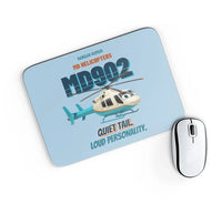 Thumbnail for MD Helicopters MD 902 Explorer - Quiet tail. Loud personality. design on light blue rectangle mouse pad