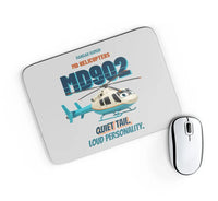 Thumbnail for MD Helicopters MD 902 Explorer - Quiet tail. Loud personality. design on light gray rectangle mouse pad