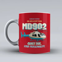Thumbnail for MD Helicopters MD 902 Explorer - Quiet tail. Loud personality. design on red ceramic mug