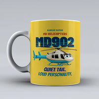 Thumbnail for MD Helicopters MD 902 Explorer - Quiet tail. Loud personality. design on yellow ceramic mug