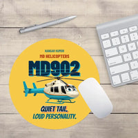 Thumbnail for MD Helicopters MD 902 Explorer - Quiet tail. Loud personality. design on yellow round mouse pad