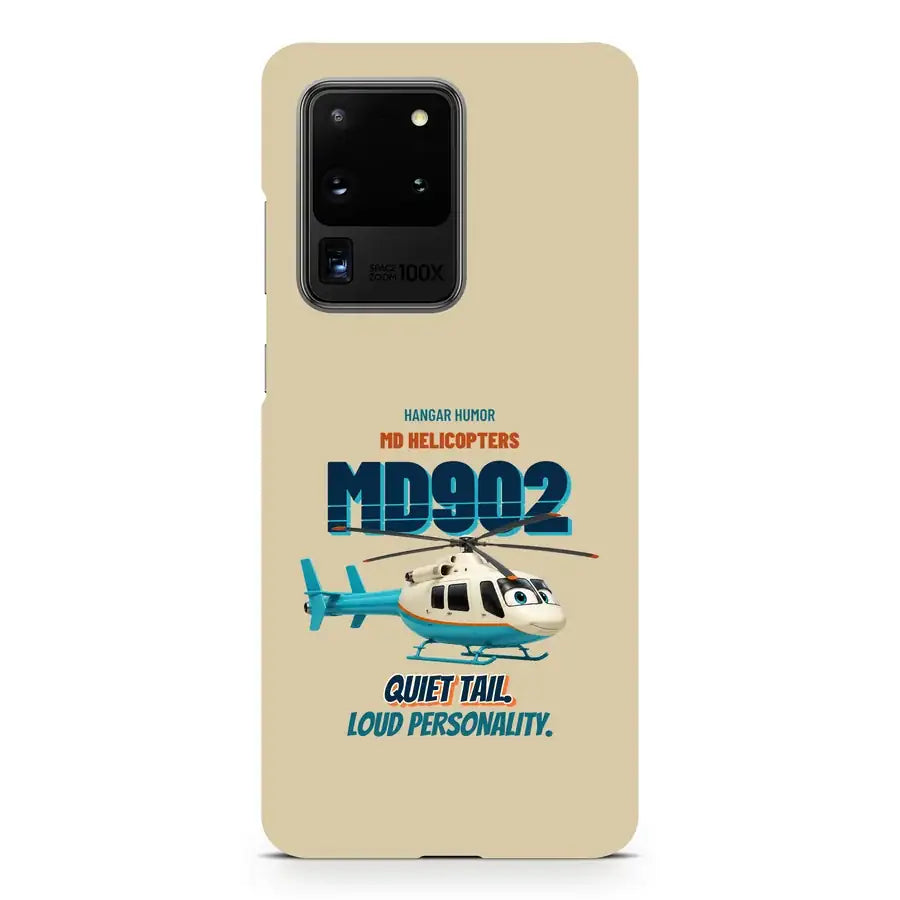 MD Helicopters MD 902 Explorer - Quiet tail. Loud personality. design on beige samsung case
