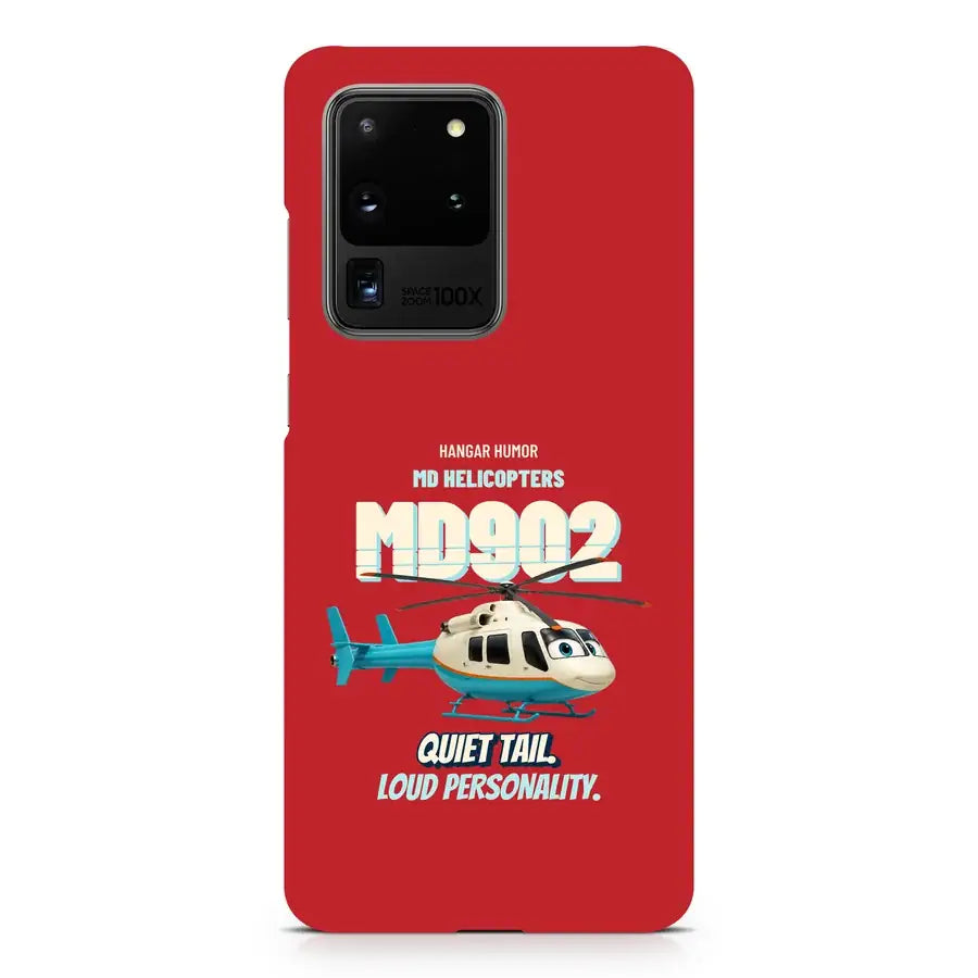 MD Helicopters MD 902 Explorer - Quiet tail. Loud personality. design on red samsung case
