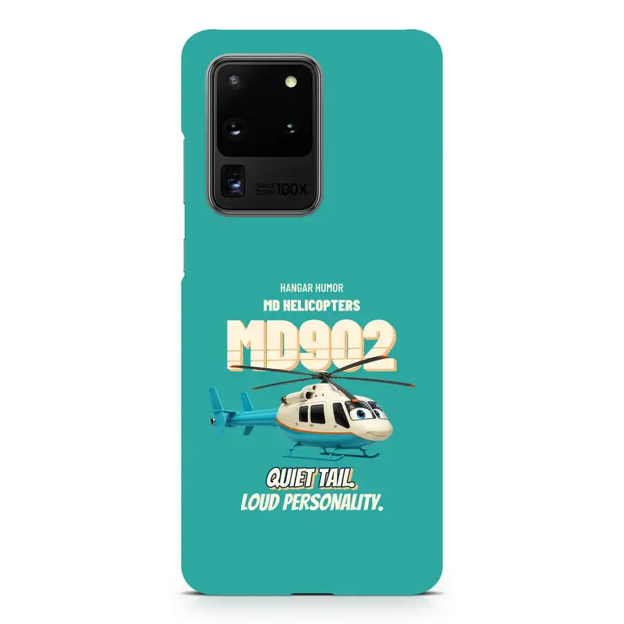 MD Helicopters MD 902 Explorer - Quiet tail. Loud personality. design on turquoise samsung case