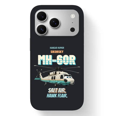 Sikorsky MH-60R Seahawk - Salt air. Hawk flair. design on black magsafe iphone 17 pro