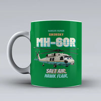 Thumbnail for Sikorsky MH-60R Seahawk - Salt air. Hawk flair. design on green ceramic mug