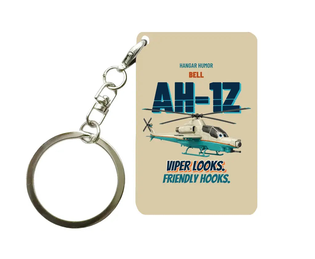 Bell AH-1Z Viper - Viper looks. Friendly hooks. design on beige key chain