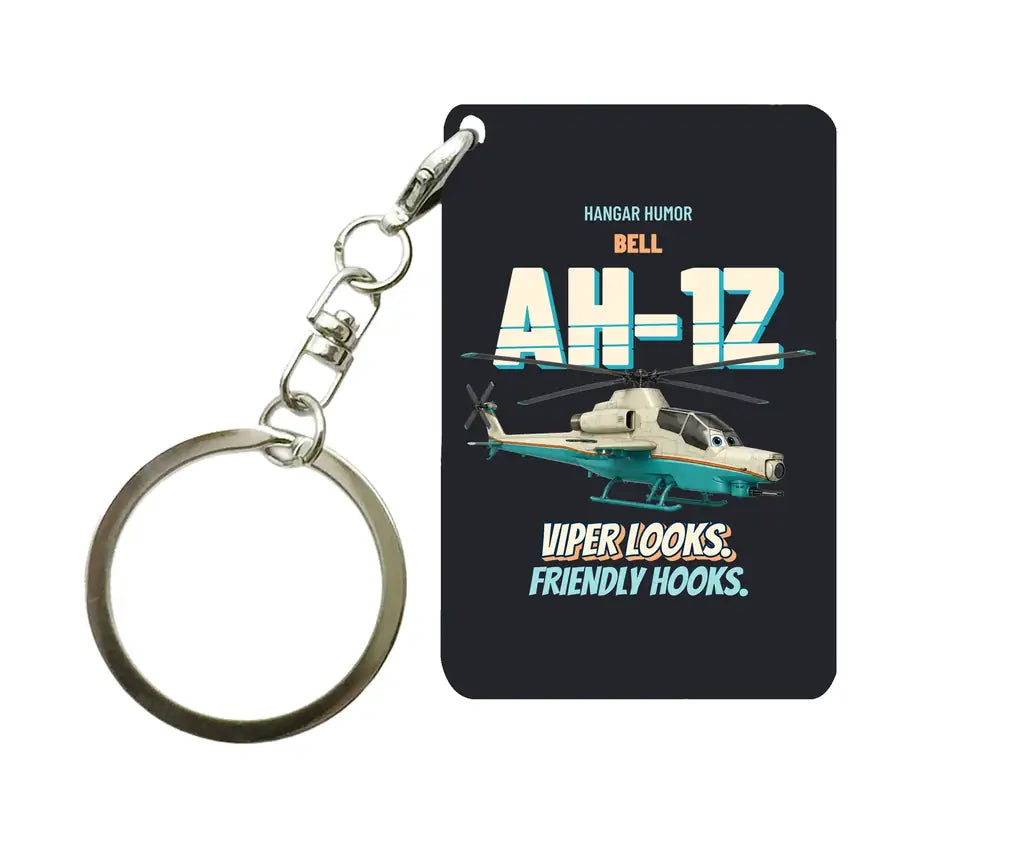 Bell AH-1Z Viper - Viper looks. Friendly hooks. design on black key chain