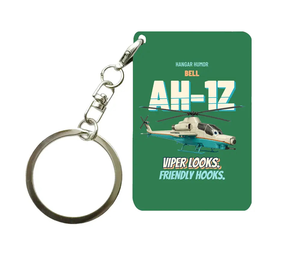 Bell AH-1Z Viper - Viper looks. Friendly hooks. design on green key chain