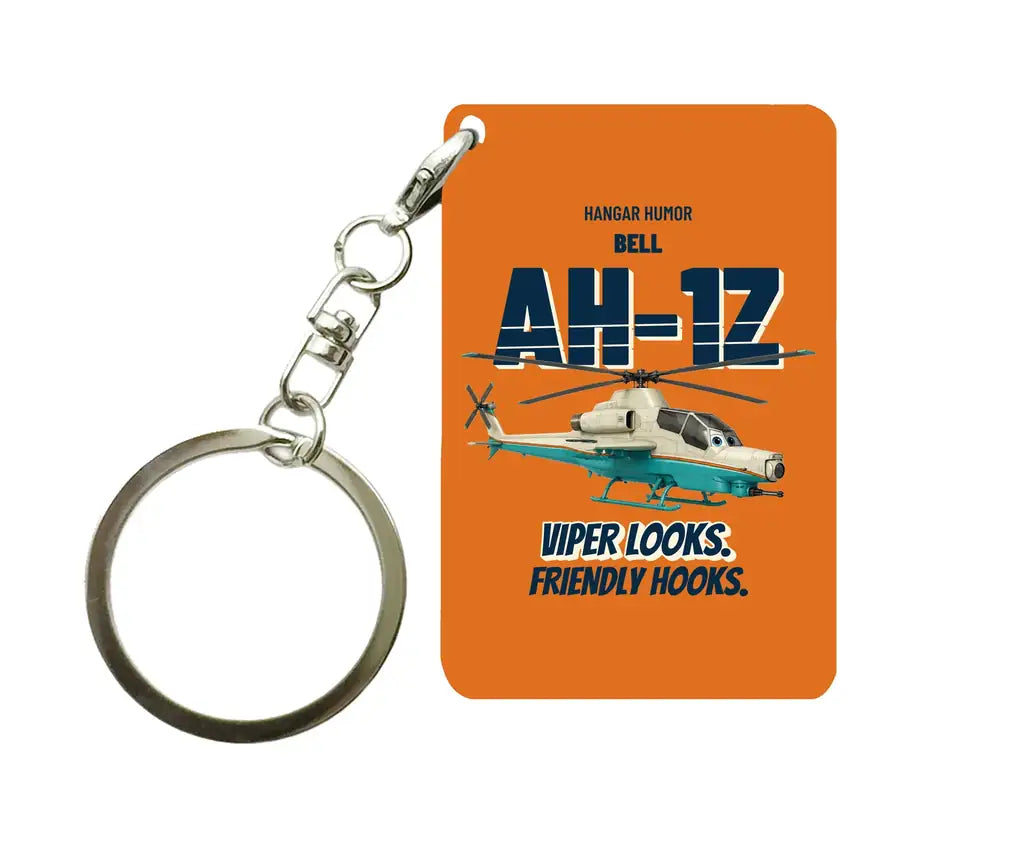 Bell AH-1Z Viper - Viper looks. Friendly hooks. design on orange key chain