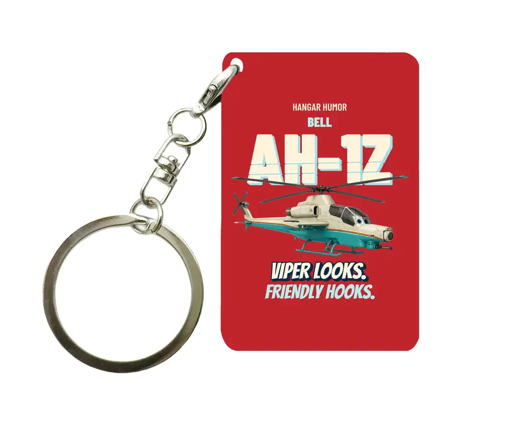 Bell AH-1Z Viper - Viper looks. Friendly hooks. design on red key chain