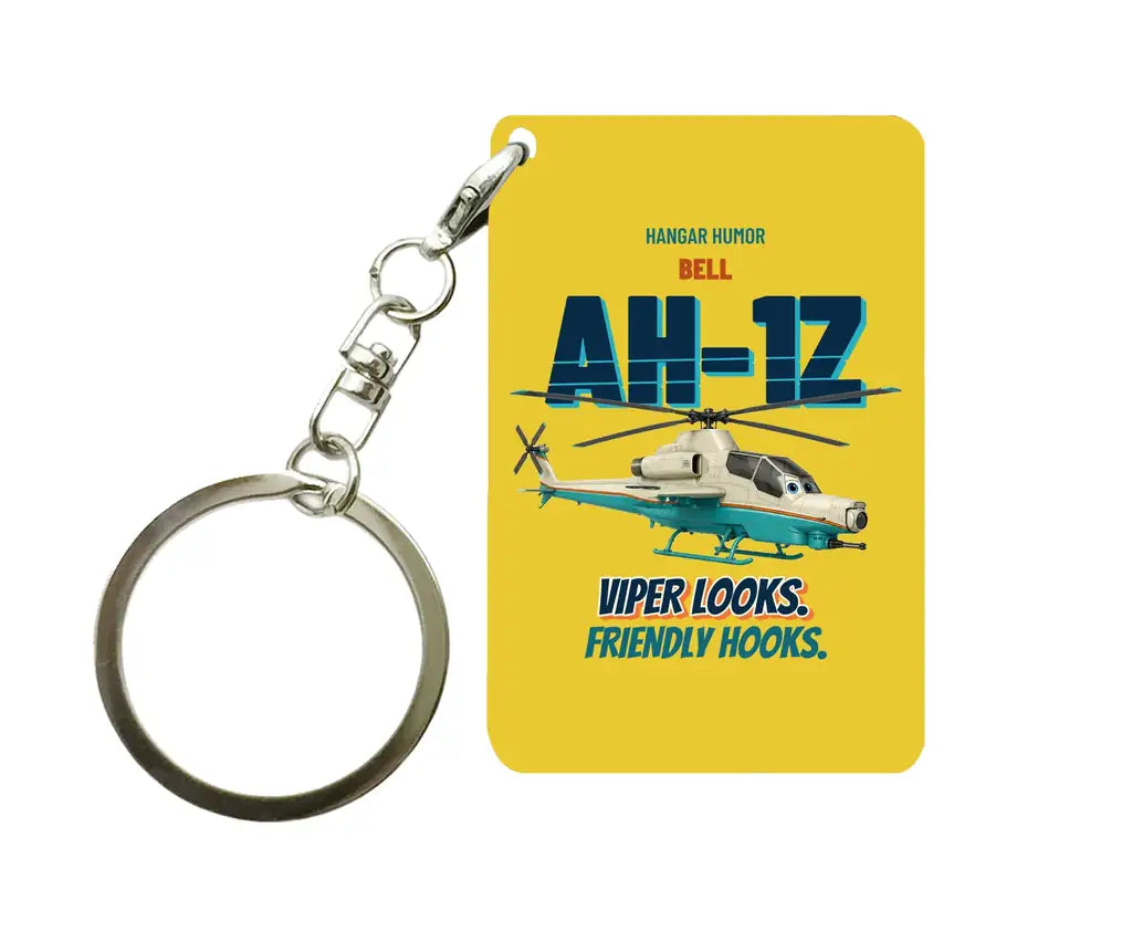 Bell AH-1Z Viper - Viper looks. Friendly hooks. design on yellow key chain