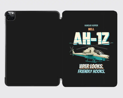 Bell AH-1Z Viper - Viper looks. Friendly hooks. design on black ipad tablet case