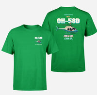 Thumbnail for Bell OH-58D Kiowa Warrior - Eyes up. Chin up. - Double-Side T-Shirt design on green double side t shirt