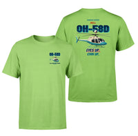 Thumbnail for Bell OH-58D Kiowa Warrior - Eyes up. Chin up. - Double-Side T-Shirt design on lightgreen double side t shirt