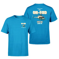 Thumbnail for Bell OH-58D Kiowa Warrior - Eyes up. Chin up. - Double-Side T-Shirt design on turquoise double side t shirt