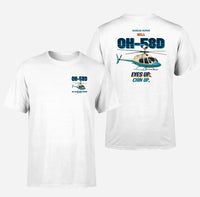 Thumbnail for Bell OH-58D Kiowa Warrior - Eyes up. Chin up. - Double-Side T-Shirt design on white double side t shirt