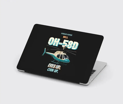 Bell OH-58D Kiowa Warrior - Eyes up. Chin up. design on black MacBook case
