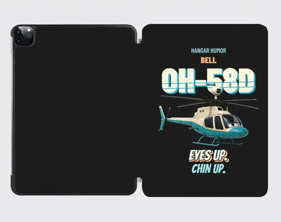 Bell OH-58D Kiowa Warrior - Eyes up. Chin up. design on black ipad tablet case