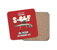 Thumbnail for Erickson S-64F Air Crane - Big pickup. No parking lot. design on red 1 piece coaster